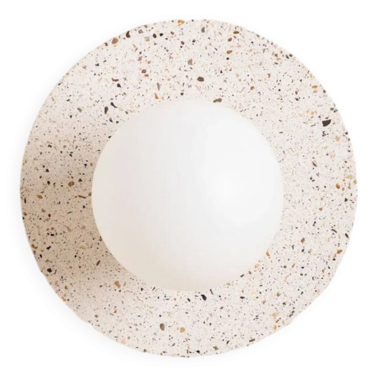 Applique alba en béton blanc