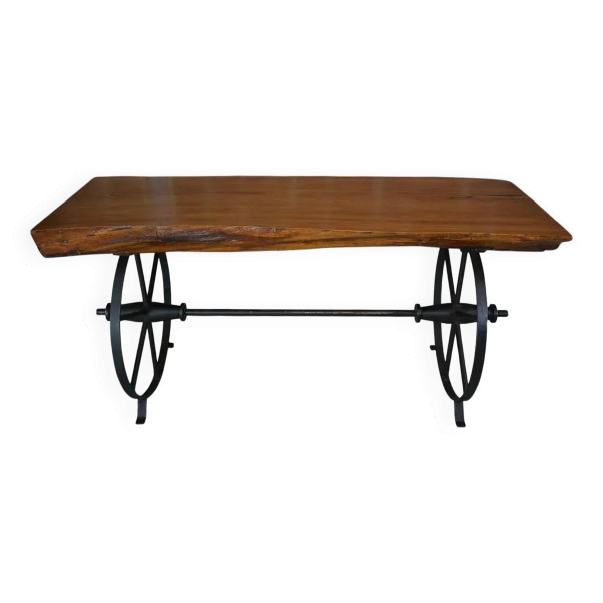 Table basse en bois et métal, 1950s