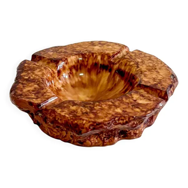 Cendrier en albâtre marron, 1960