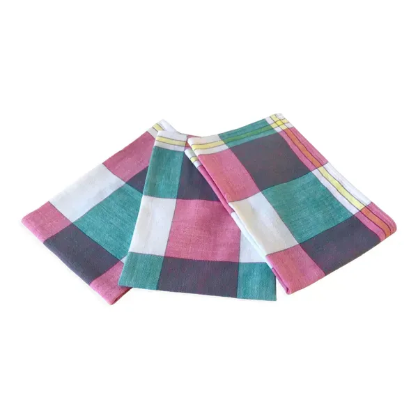 Lot de 3 serviettes de table colorées