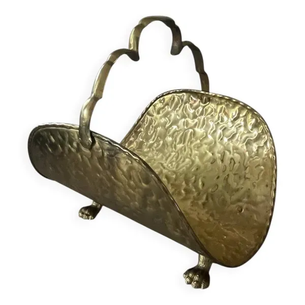 Panier porte-bûches en laiton