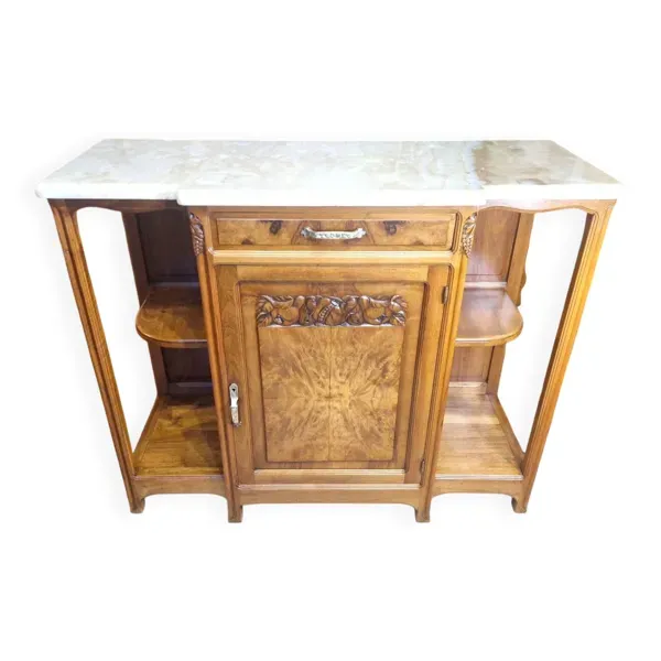 Buffet époque fin Art Nouveau École de Nancy en noyer Gauthier Poinsignon (non signé)