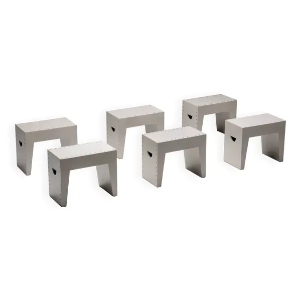 Tabourets d'école Bossche par Dom Hans van der Laan et Jan de Jong, Pays-Bas, années 1970