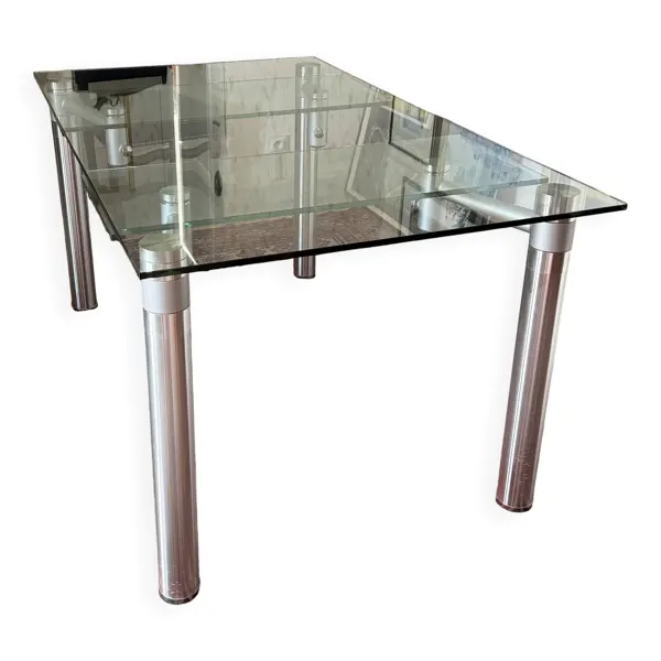 Table en verre extensible