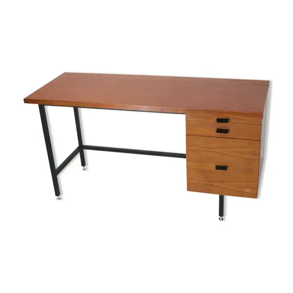 Bureau design bois et acier France circa 1960