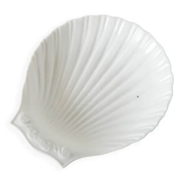Coupe en céramique Coquillage, Blanc, 1970