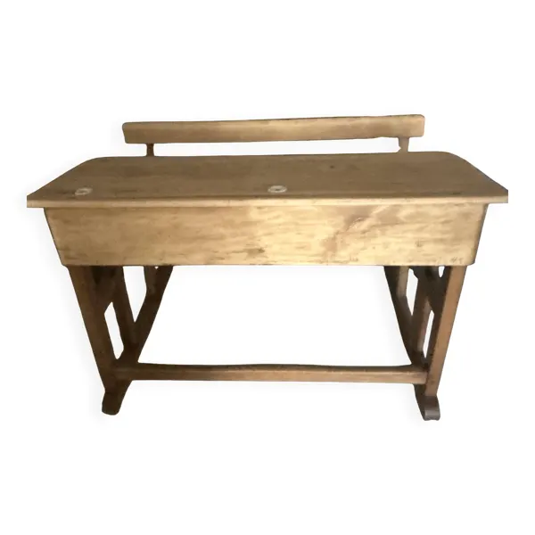 Bureau d écolier deux places bois