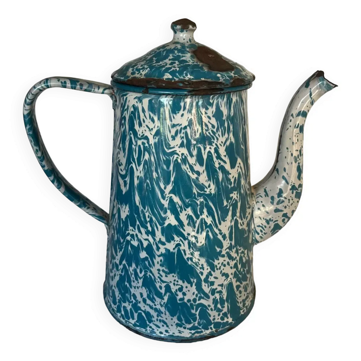 Cafetière en tôle émaillée