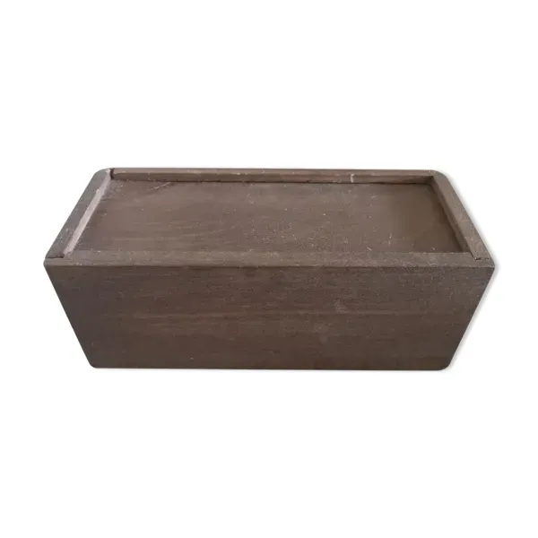 Plumier écolier en bois teinté - années 1960/1970