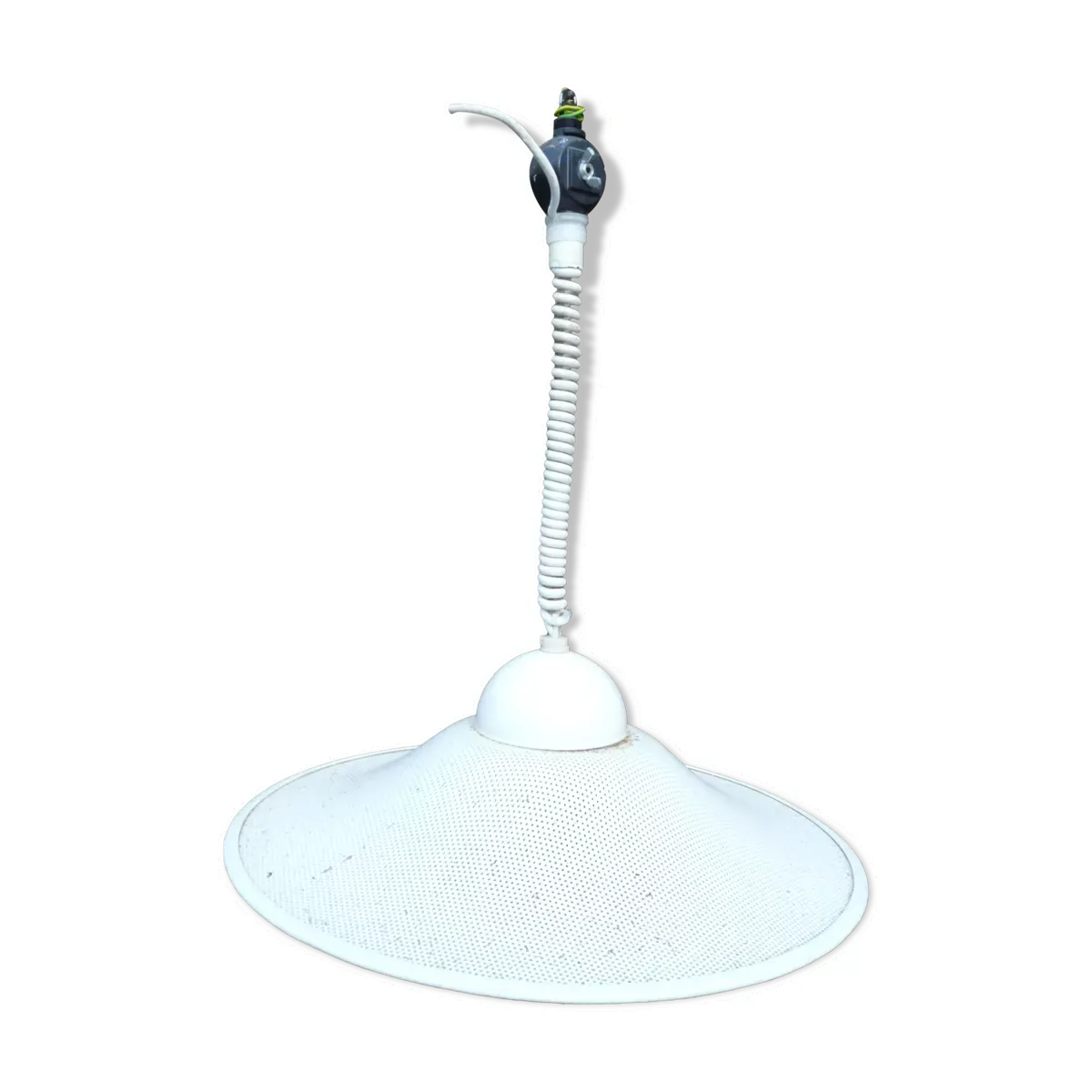 Lustre en tôle perforée blanc