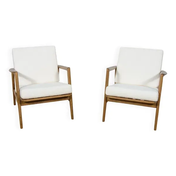 Fauteuils Mid-Century modèle 300-139 de l'usine Swarzędz, années 1960, lot de 2