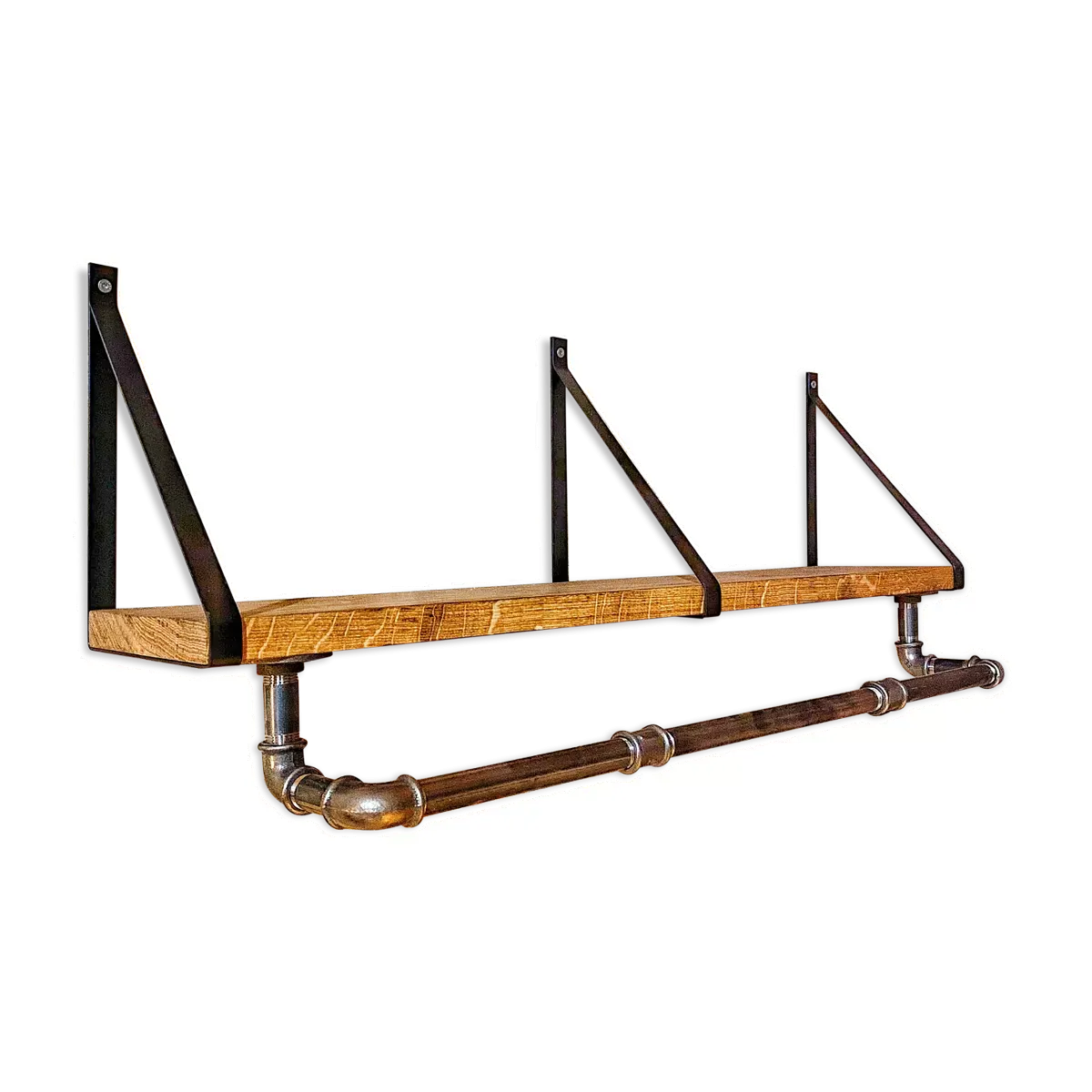 Étagère industrielle porte manteau