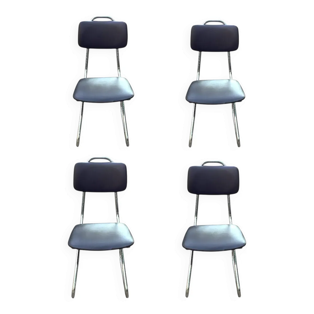 Lot de 4 chaises vintage Collomb Création – Soudexvinyl