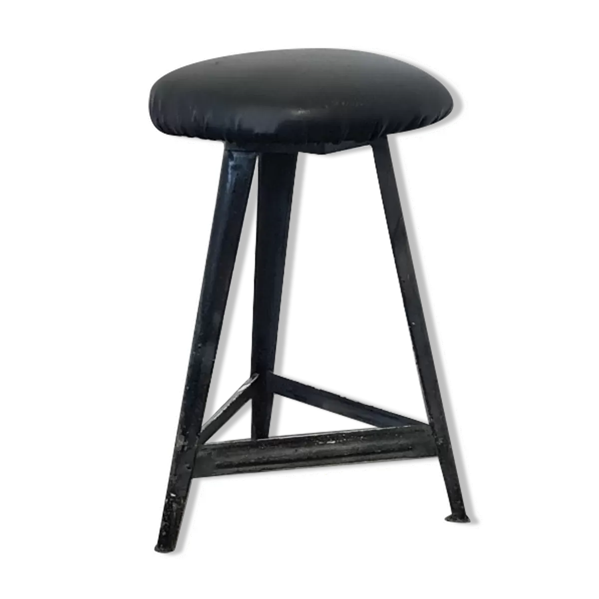 Tabouret industriel en métal vintage
