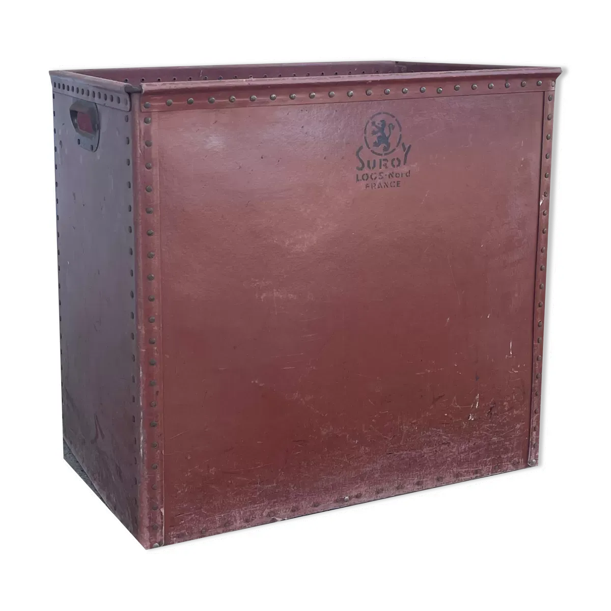 Caisse de rangement industrielle suroy cuir