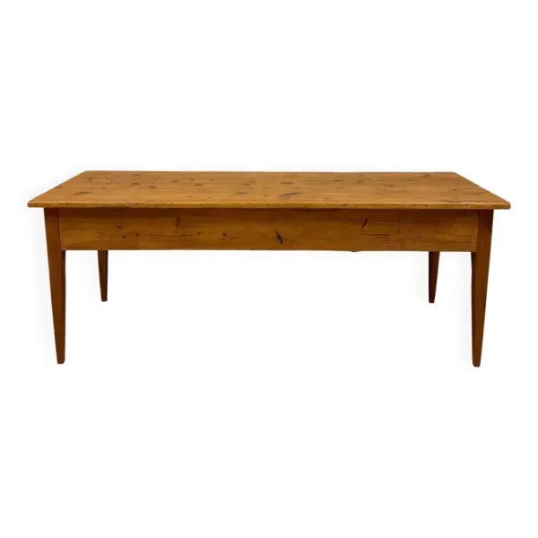 Table ancienne en bois massif, huche a pain