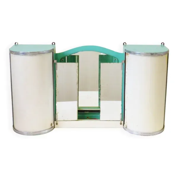 Armoire salle de bains en tôle vintage 1940-1950 à restaurer