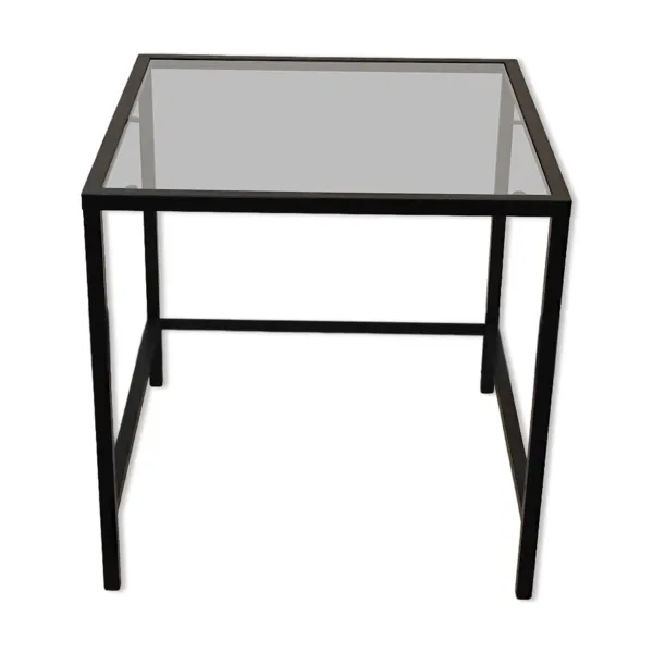 Table basse métal et verre