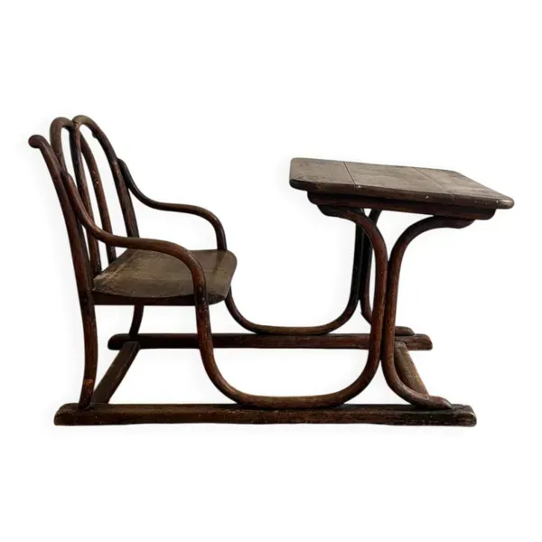Pupitre d’écolier ancien estampillé Michael Thonet – début XXe siècle