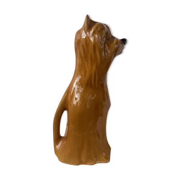 Pichet en barbotine chien Moulin des Loups Orchies