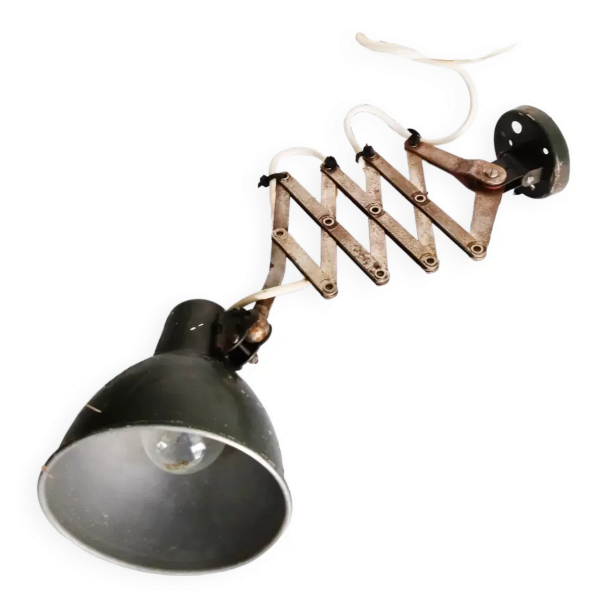 Lampe d'atelier accordéon  , type Jielde
