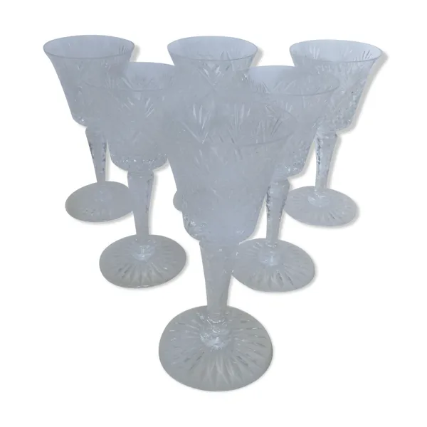 Ensemble de 6 verres à vin Saint Louis
