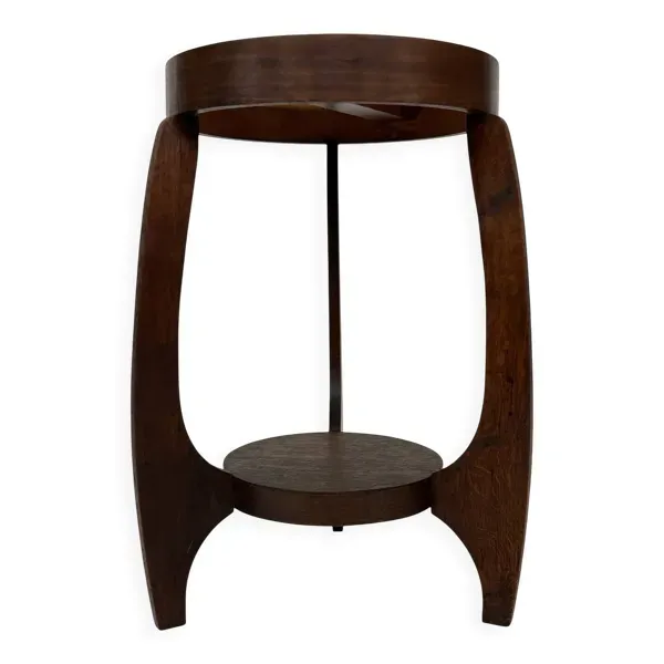 Table d'appoint Art Déco en chêne au design minimaliste