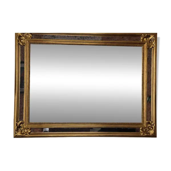 Grand miroir d’exception à parcloses Deknudt – Style Hollywood Regency (198