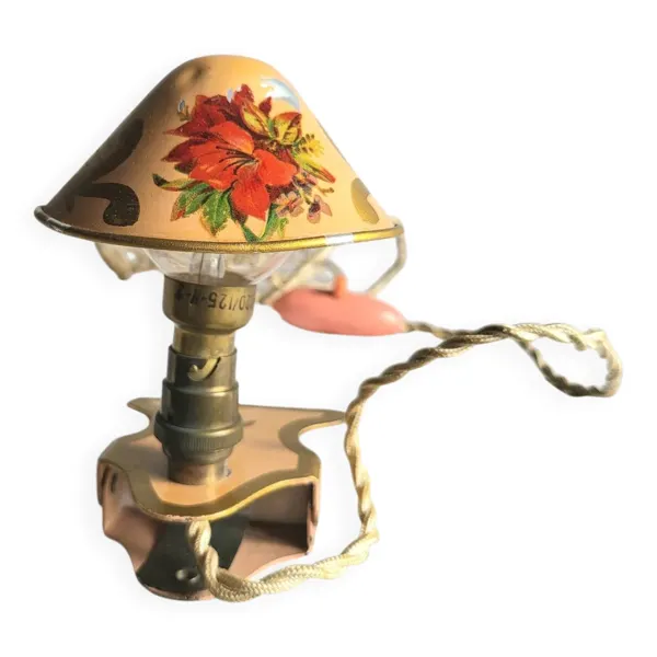 Ancienne Lampe à Pince Champignon Tole Vintage