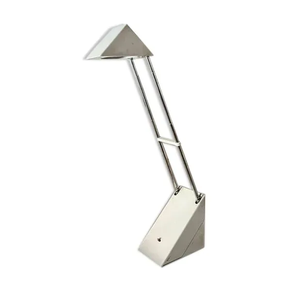Lampe à bras télescopique moderniste blanc - Années 80
