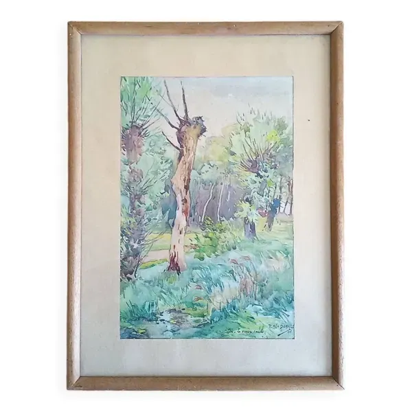 Roméo Dumoulin (1883-1944) - aquarelle - 31 x 21 cm - signée - école Belge