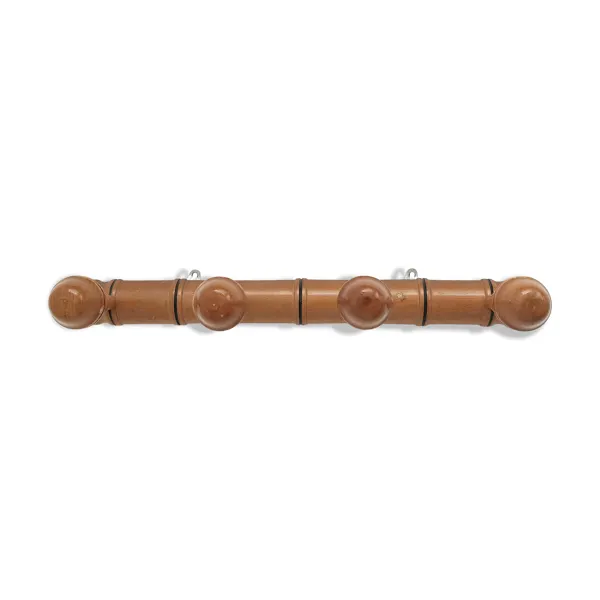 Porte-manteau mural en bois effet bambou