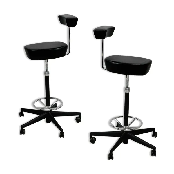 Paire de tabourets hauts de Georges Nelson, Vitra, 2001