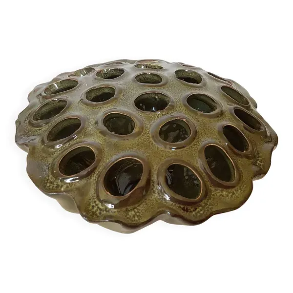 Pique fleurs vase vert kaki