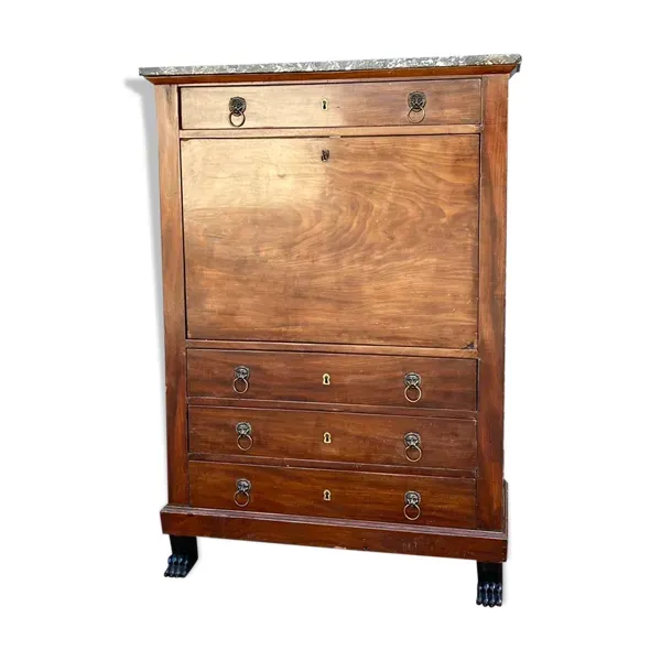 Secrétaire à abattant en acajou d’époque consulat xix eme siècle