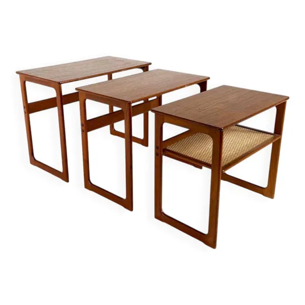 Tables gigognes vintage, Johannes Andersen, Silkeborg années 60