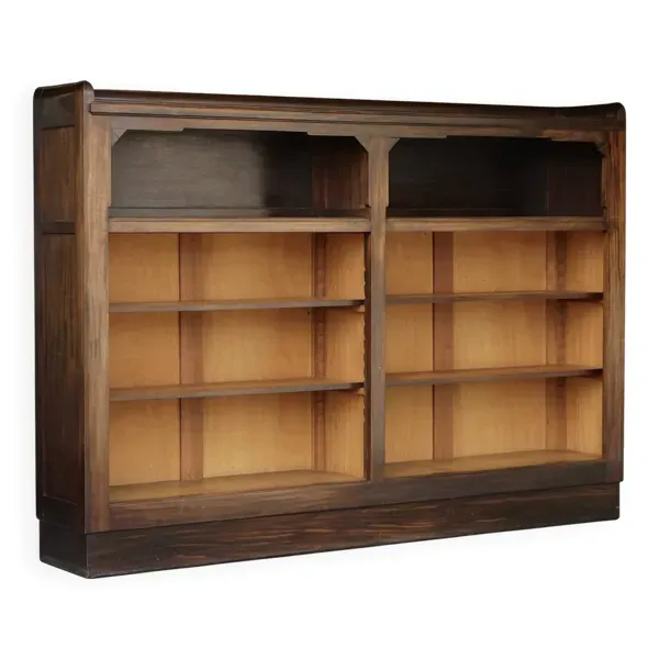 Bibliothèque Art Déco en bois de l'école de La Haye, années 1930