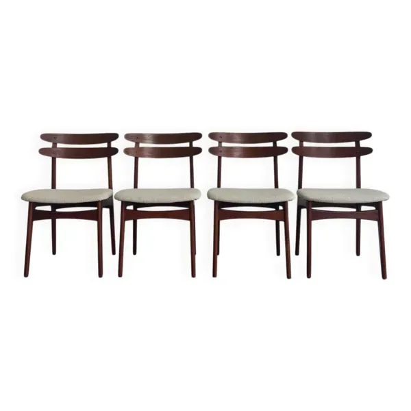 Chaises de salle à manger danoises vintage en teck