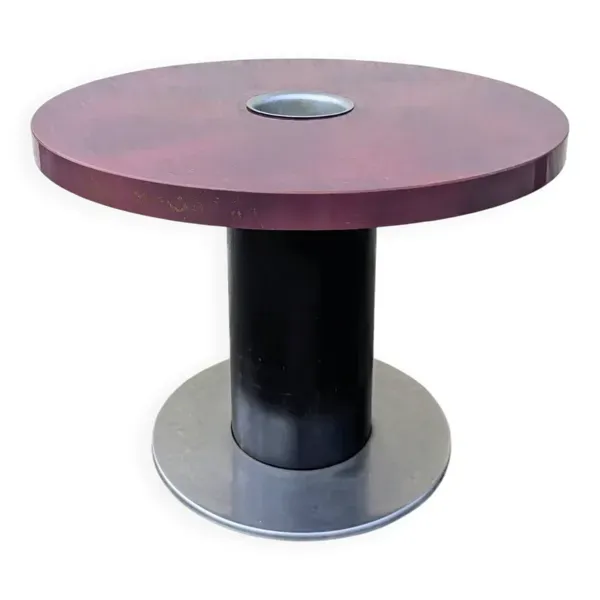 Table basse vintage années 70 avec rafraîchisseur intégré – esprit lou