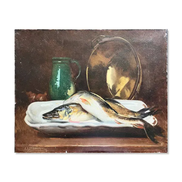 une paire de brochets'' par Alexandre François Bonnardel