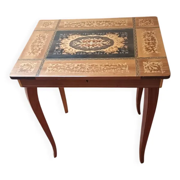Petite table à bijoux en Marqueterie de Sorrente - Italie, Circa 1970