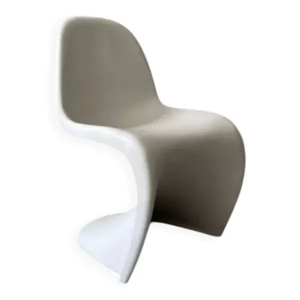 Chaise S blanche design monobloc de Verner Panton blanche édition Vitra