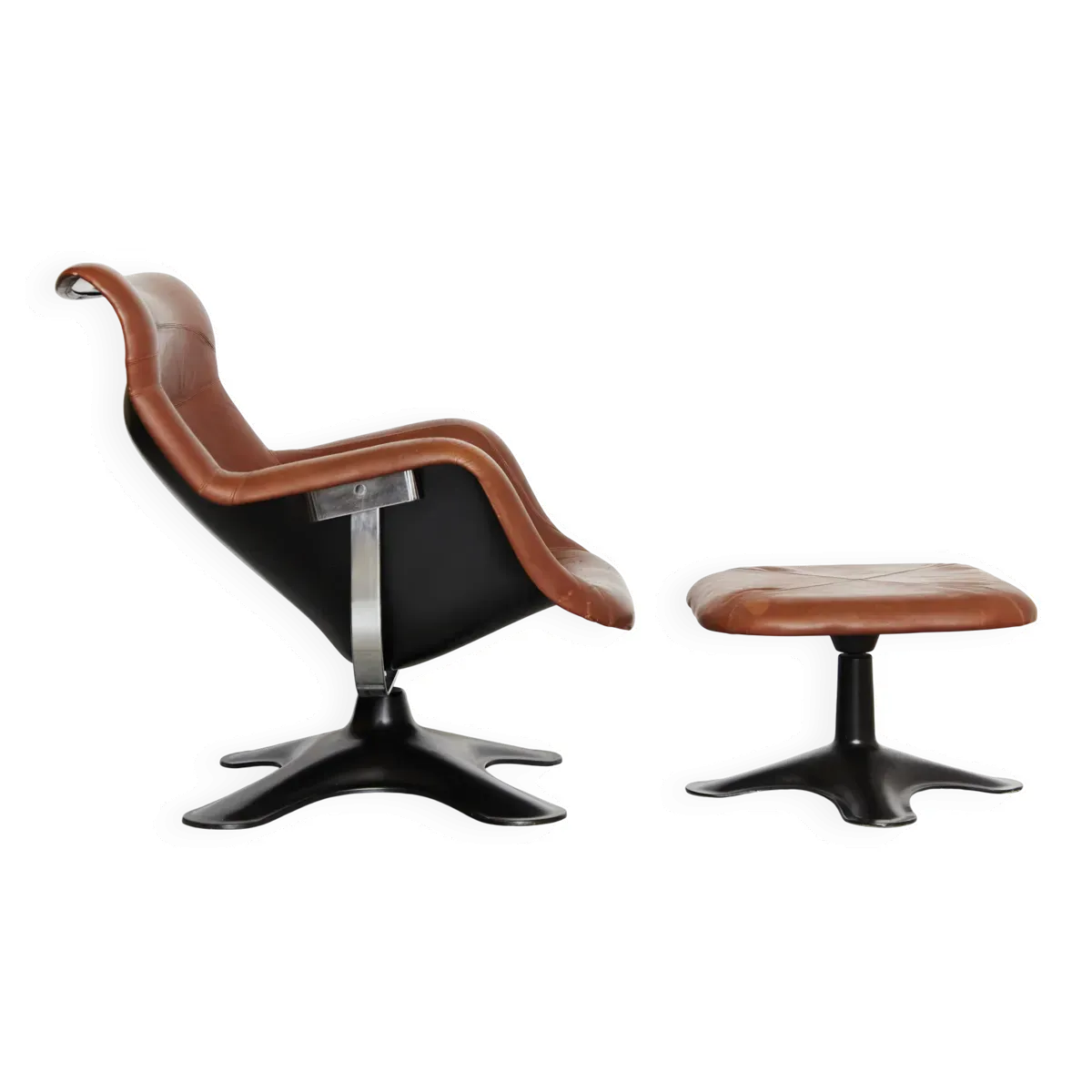 Fauteuil et Ottoman Yrjö Kukkapuro Karuselli pour Haimi, 1965