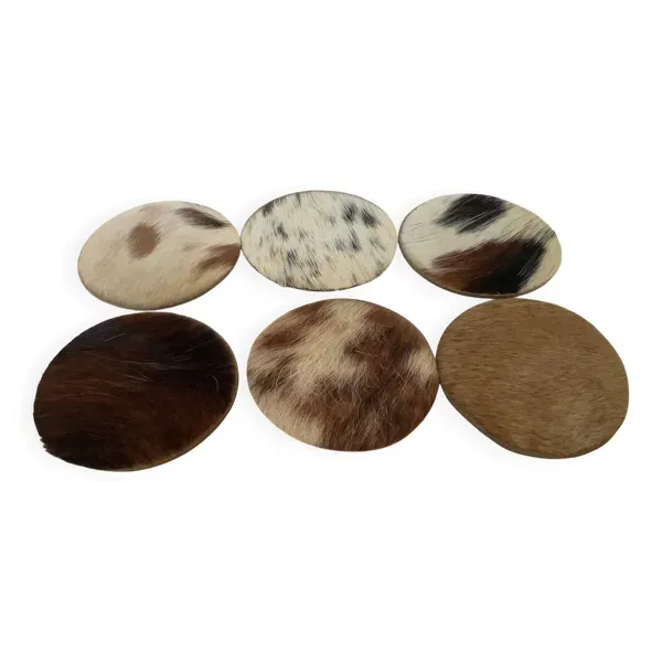 Six dessous de verre vaches