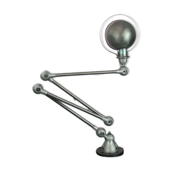 Lampe jieldé 4 bras vernis incolore mat industriel vintage