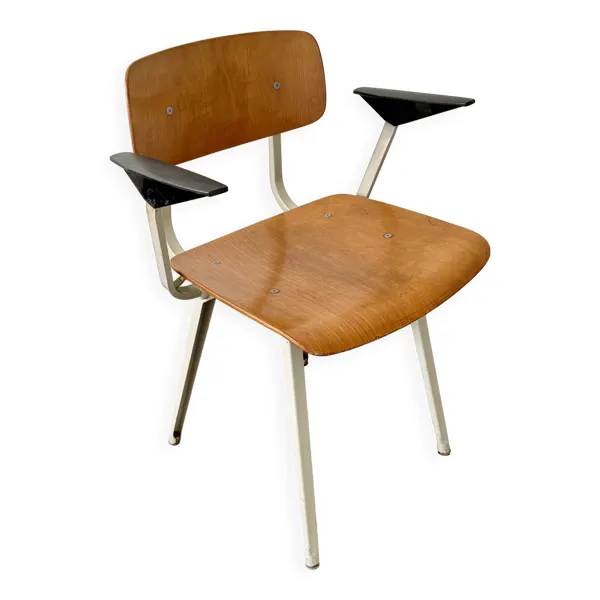 Chaise vintage design Friso Kramer modèle Revolt accoudoirs