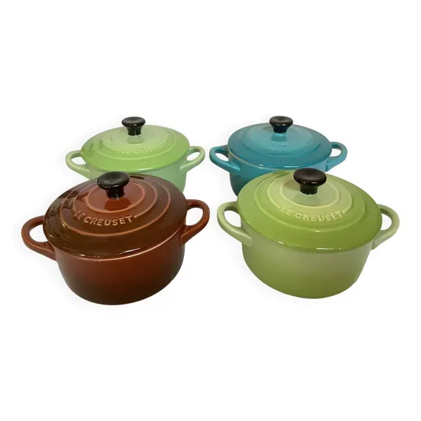 Quatre ramequins mini cocottes le creuset