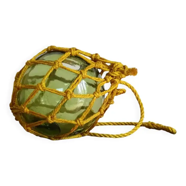 Bouée vintage en verre vert