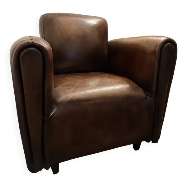 Fauteuil club en cuir
