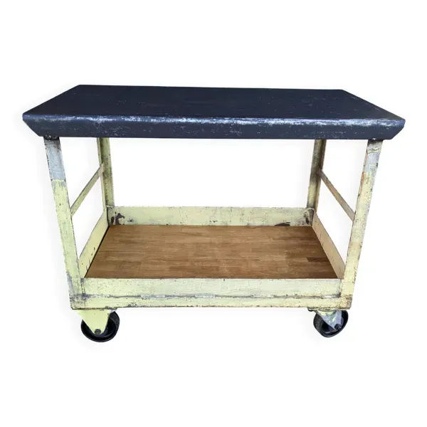 Chariot d’atelier Renault années 50, esprit industriel et patine d’origine